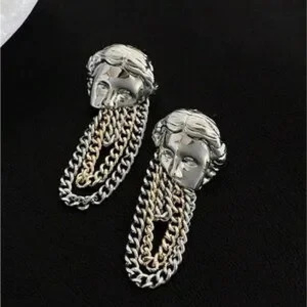 AURELIA Medusa Chain Cascade Earrings